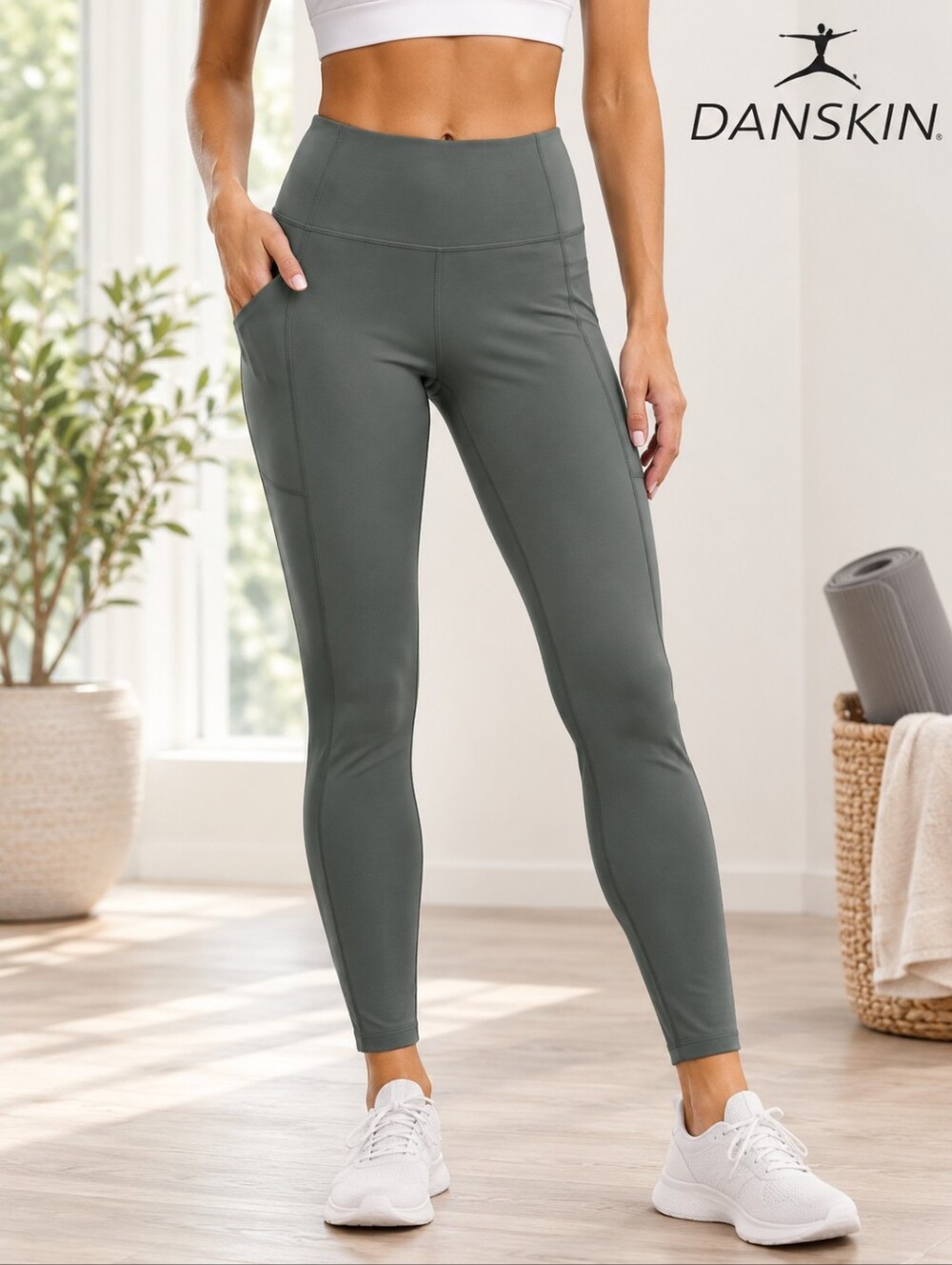 💥 High-Waist Olive Green Athletic Leggings